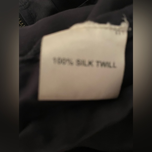 Bolongaro Trevor navy blue silk ruffle pencil skirt All Saints spin off - Picture 7 of 7